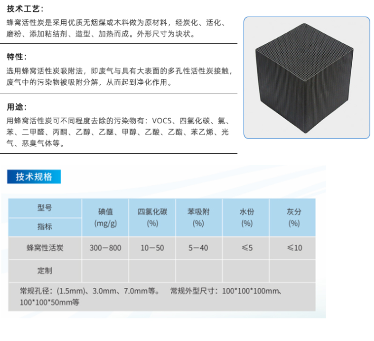 蜂窩活性炭